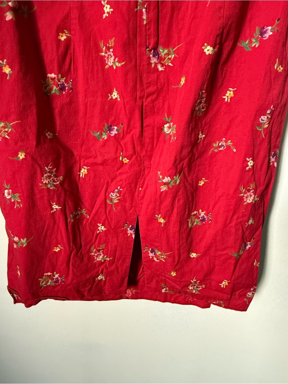 Ralph Lauren Red Floral 96% Cotton Picnic Dress - Picture 7 of 9